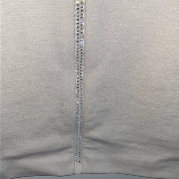 NWOT Guess off white mini dress - rhinestone zipper M - Picture 9 of 13